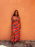 Robe multicolore
