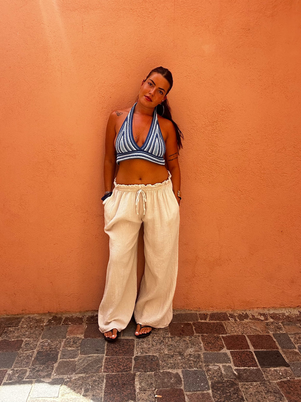 Pantalon gaze de coton