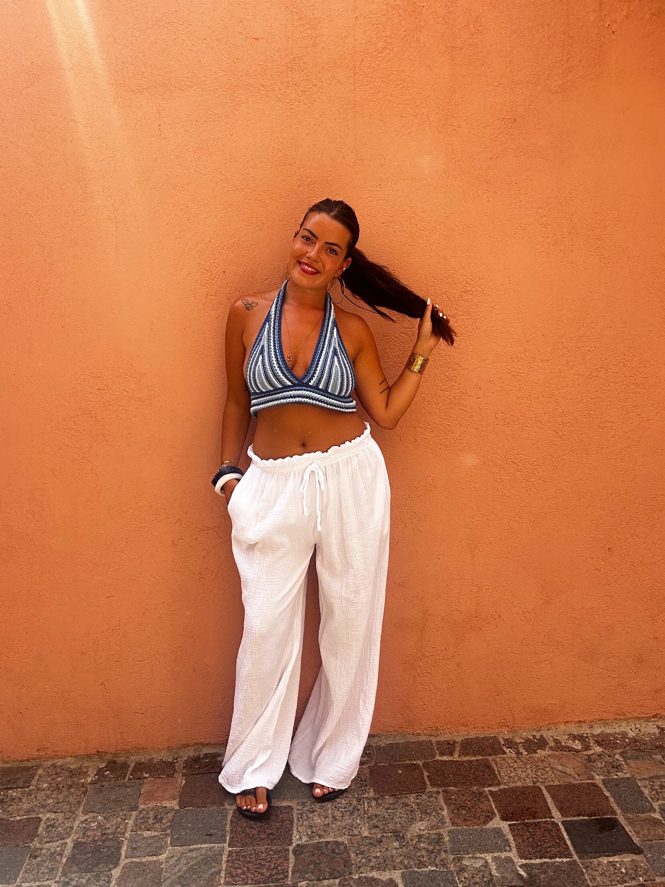 Pantalon gaze de coton